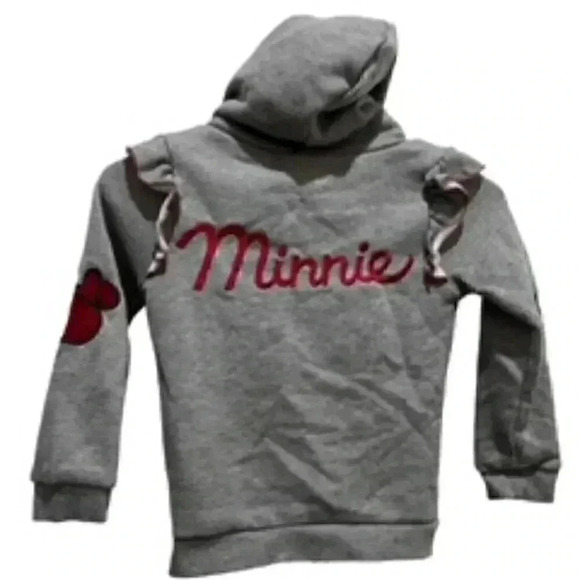 Disney Minnie Mouse Zip Front Girls Hoodie‎ Size 6 - Picture 2 of 9